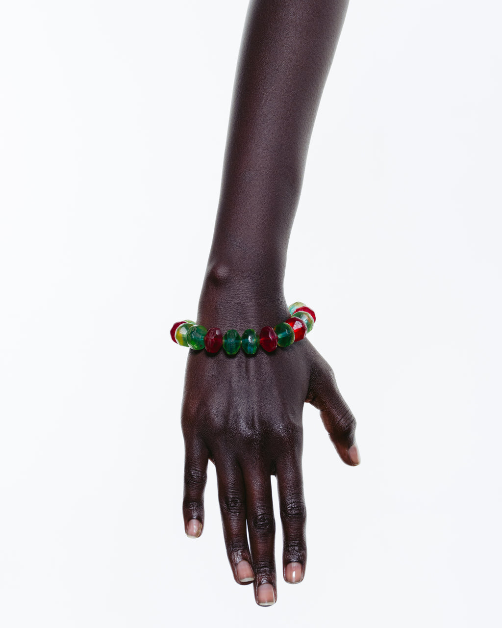 Bracelet Made of Antique Bohemian Uran Trade Beads