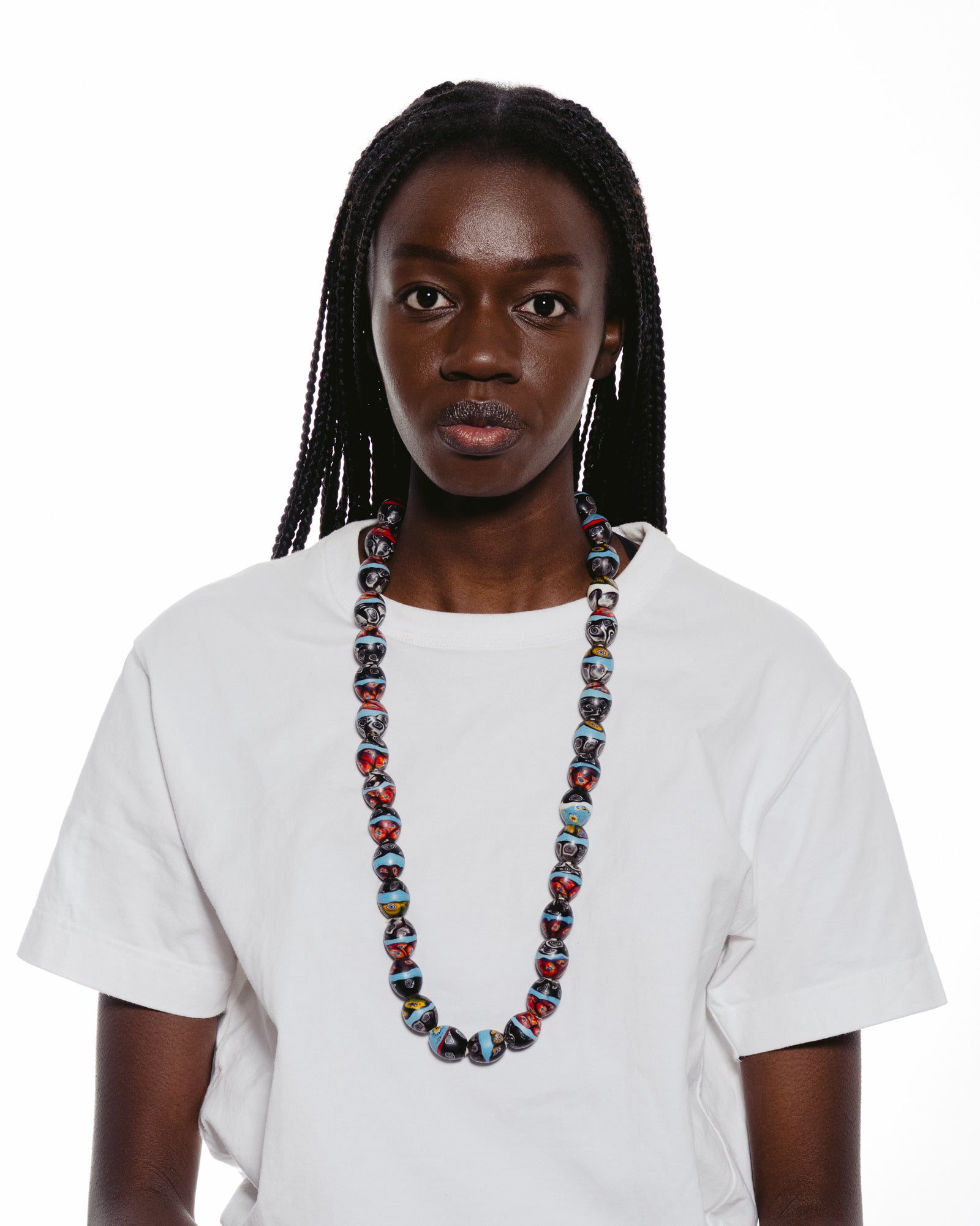 Antique trade beads made of Venetian glass. Round beads from <Chachacho>