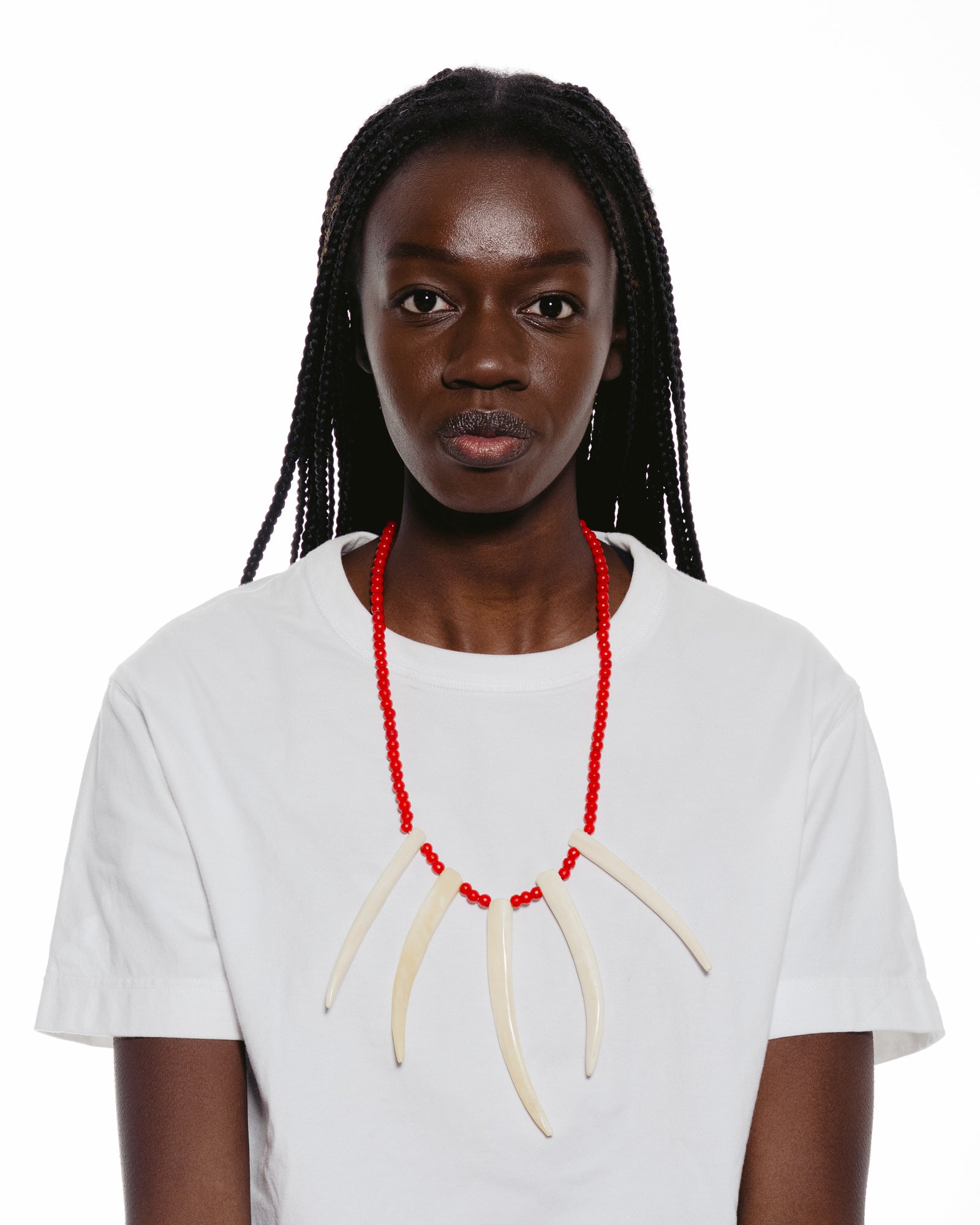 Ivory and Antique Bead Necklace