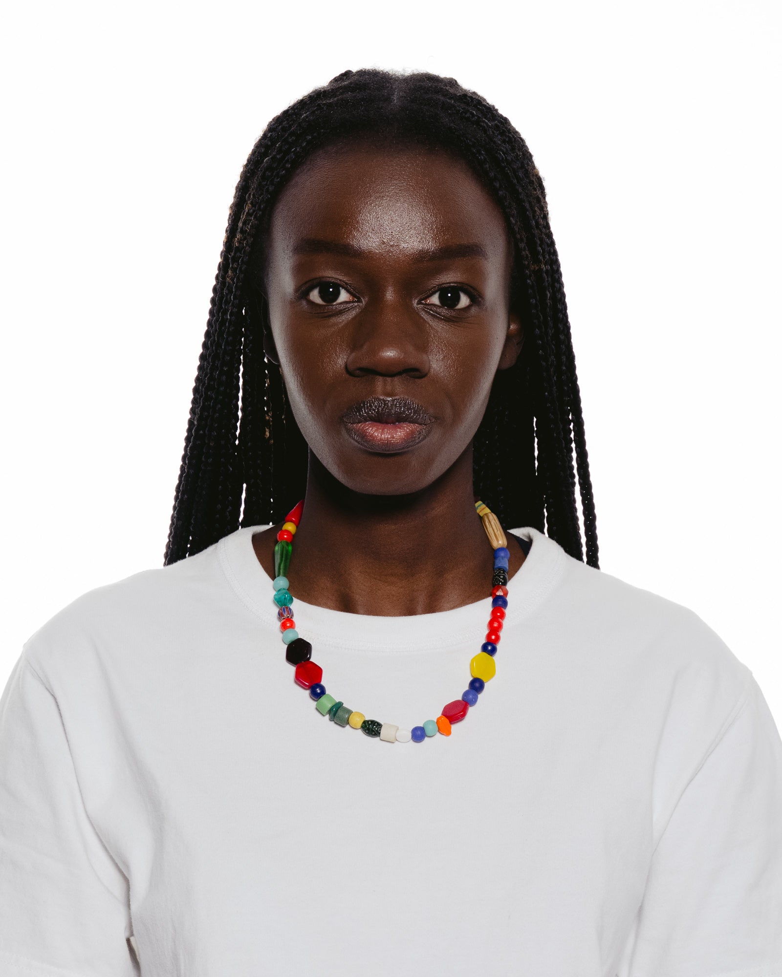 African Antique Bead Mixed Necklace