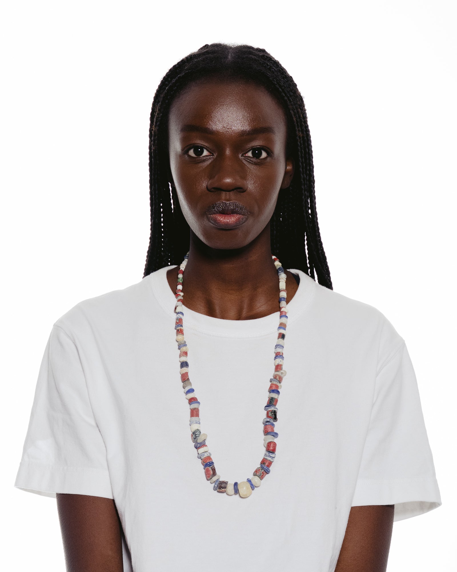 Collection of Bauxite & Old Malian Stone Necklace