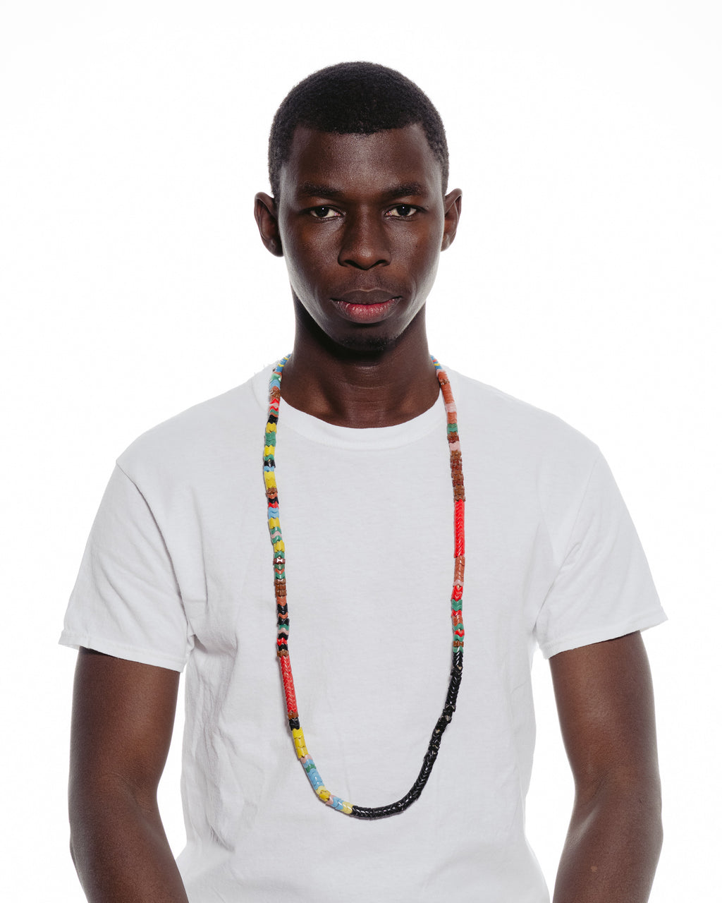 Antique Snake Horn Bead Necklace