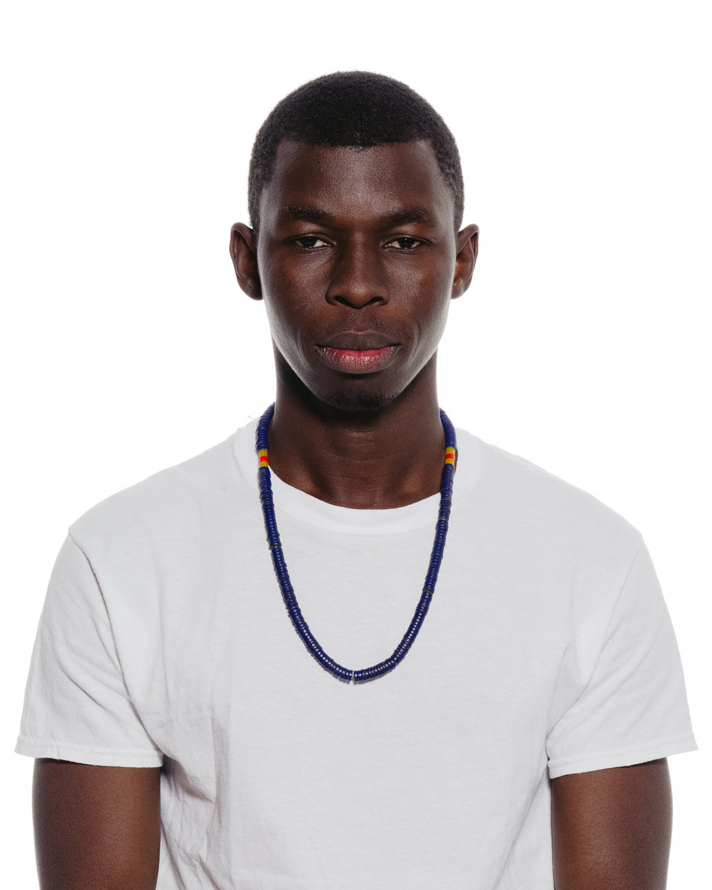 Vintage Czech Glass Disc Bead Necklace