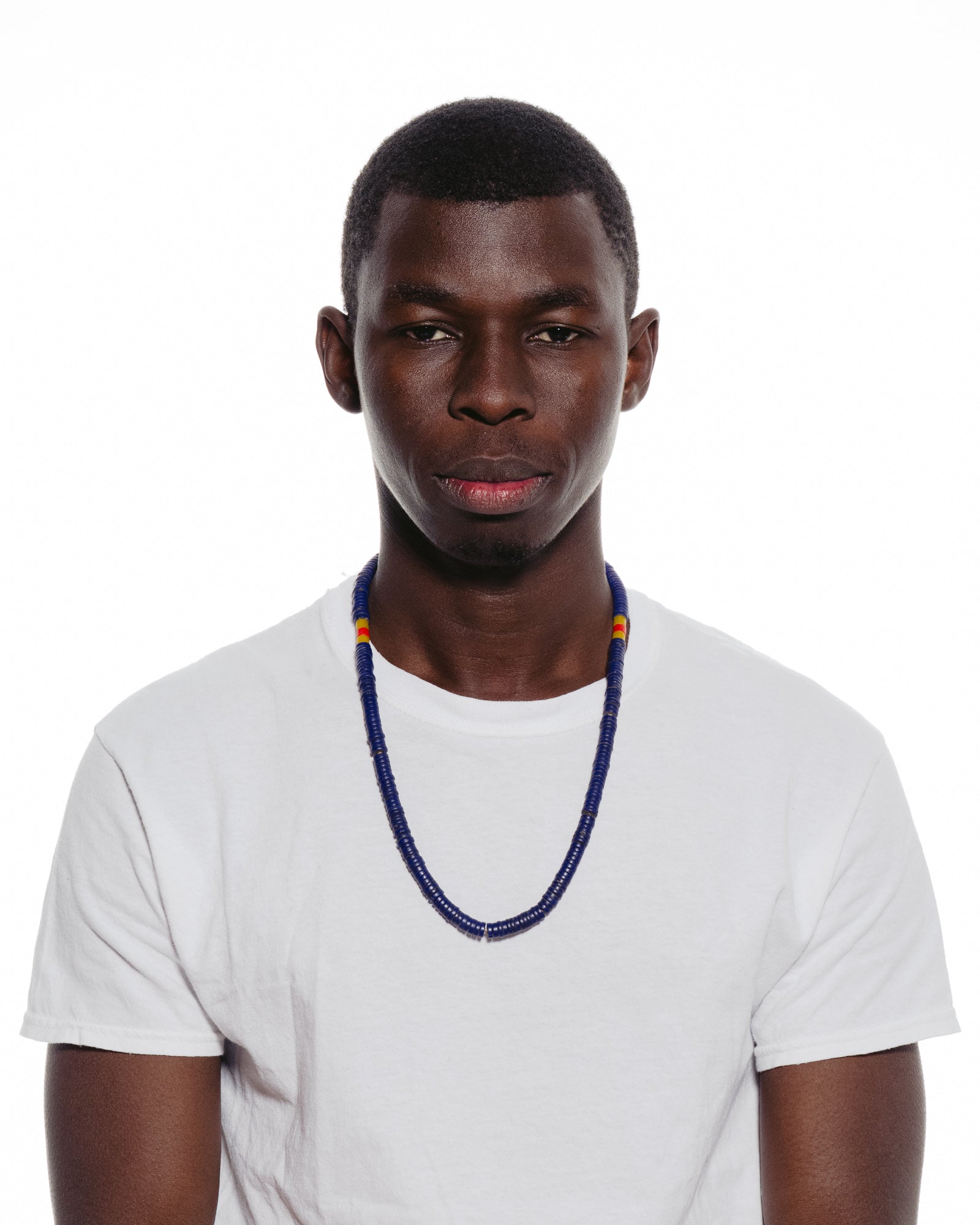 Vintage Czech Glass Disc Bead Necklace