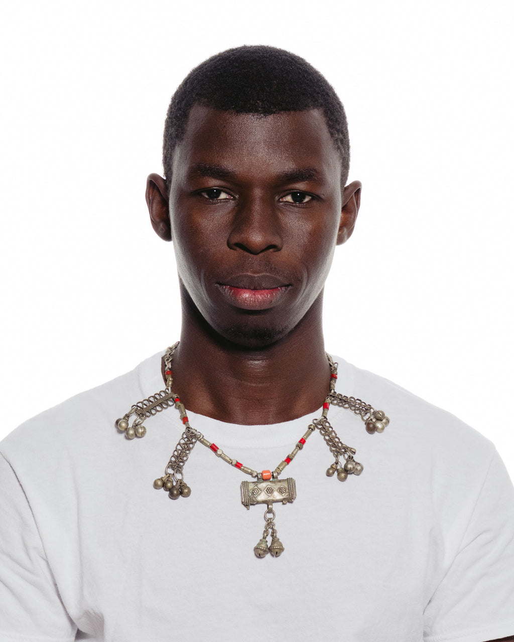 Antique Pure Silver Necklace from Northern Egypt